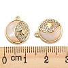 Natural White Shell & Clear Cubic Zirconia & Brass Charms BSHE-G034-34G-3
