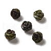 Natural Dragon Blood Carved Flower Scattered Beads G-O156-B-36-1