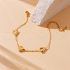 Heart Stainless Steel Pendant Necklaces & Link Bracelets Sets WGCB0A8-01-2
