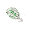 Glass Seed Beaded Hot Air Balloon Pendants PALLOY-MZ00662-3