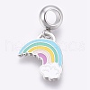 304 Stainless Steel European Dangle Charms STAS-O097-15P-1