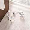 S999 Fine Silver Stud Earrings EJEW-F356-03S-4