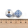 Spray Painted Wood European Beads WOOD-F017-08C-3