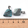 Natural Agate Dyed Nuggets Pendants G-Q996-27-01-3