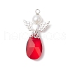 Faceted Teardrop Glass Pendants PALLOY-JF03733-3
