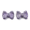 Bowknot Shape Polymer Clay Rhinestone Beads CLAY-NH0001-05F-1