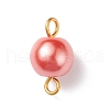 Glass Imitation Pearl Connector Charms PALLOY-JF01881-04-2