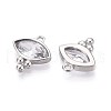 304 Stainless Steel Micro Pave Cubic Zirconia Charms STAS-N109-196P-2
