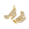 Brass Micro Pave Clear Cubic Zirconia Pendants KK-H449-85A-G-RS-2