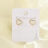 304 Stainless Steel Enamel Stud Earrings EJEW-G421-01G-01-3