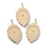 Wooden Pendant Cabochon Settings WOOD-XCP0001-94B-1