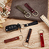 Olycraft 6Pcs 6 Colors Leather Keychain KEYC-OC0001-46-5