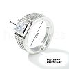 Mother's Day Rings Fashionable Unisex Brass Micro Pave Clear Cubic Zirconia Solitaire Ring VA2990-18-1