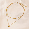 Stainless Steel Double Layer Heart Pendant Necklaces for Women FS-WG1E710-01-1