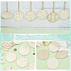 Sports Ball Wooden Pendants Decorations DIY-WH0430-935-4
