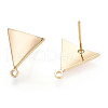 Brass Stud Earring Findings KK-T029-09G-1