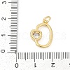 Brass Pave Cubic Zirconia Pendants KK-U062-46G-01-3