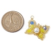 Seed Beads Beaded Charms PALLOY-MZ00345-03-2