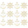 100pcs 2 Styles Nautical Theme Wood Big Pendants WOOD-CJ0001-72-1
