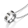 Emgraved Queen Ring 201 Stainless Steel Pendant Couple Necklaces FS-WGB8CCA-02-2