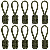 Gorgecraft 10Pcs Polyester Braided Replacement Zipper Puller Tabs FIND-GF0003-50A-1