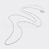 Anti-Tarnish Rhodium Plated 925 Sterling Silver Box Chain Necklaces STER-F039-45cm-05P-1