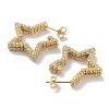 Star Brass Stud Earrings for Women EJEW-M239-10G-2