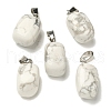 Natural Howlite Pendants G-Z067-03P-08-2
