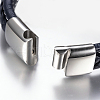 Men's Braided Leather Cord Bracelets X-BJEW-H559-15F-4