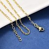 Brass Figaro Chain Necklaces NJEW-M108-42G-4