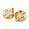 304 Stainless Steel Enamel Pendants STAS-U061-36G-03-2
