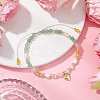 Natural Round Yellow Agate Beads Braided Beads Bracelets for Women BJEW-JB11658-02-1