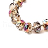 Transparent Electroplate Glass Beads Strands EGLA-P062-01A-02-3