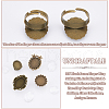 Unicraftale DIY Blank Dome Finger Ring Making Kit FIND-UN0002-40-5