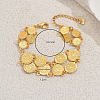 Brass Coin Link Bracelets for Women EH1347-2