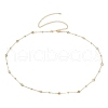 Brass Clear Cubic Zirconia Satellite Chain Waist Chains NJEW-C00038-3