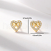 Romantic Heart S925 Sterling Silver Stud Earrings KF4024-1-2