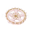 Seed Beads Beaded Charms PALLOY-MZ00272-01-4