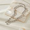 304 Stainless Steel Horseshoe Barbell Nose Ring Pendant Alloy Twisted Chain Necklaces for Women FS-WG060D3-01-1
