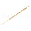 Brass Micro Pave Clear Cubic Zirconia Rectangle Link Chain Bracelets for Women ZIRC-T016-07G-3