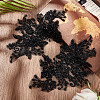 Flower Pattern Polyester Embroidered Lace Appliques DIY-WH0304-593A-4
