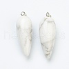Natural Howlite Pointed Pendants G-F705-01M-P-5