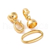 Brass Fold Over Clasps KK-U016-21G-2