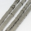 Electroplate Non-magnetic Synthetic Hematite Heishi Beads Strands G-J171A-4x4mm-02-1