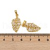 Rack Plating Brass Clear Cubic Zirconia Pendants KK-L236-04D-G-3