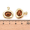 Oval Alloy Resin Pendants PALLOY-N177-09G-3