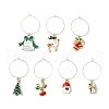 Alloy Enamel Wine Glass Charms AJEW-JO00155-2