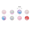96Pcs 8 Colors Transparent Spray Painted Frosted Glass Beads GLAA-CJ0001-40-2