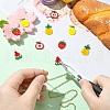 5Pcs 5 Styles Glass Seed Beaded Pendants PALLOY-CJ00126-5