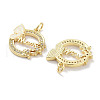Brass Micro Pave Clear Cubic Zirconia Pendants KK-L213-028G-2